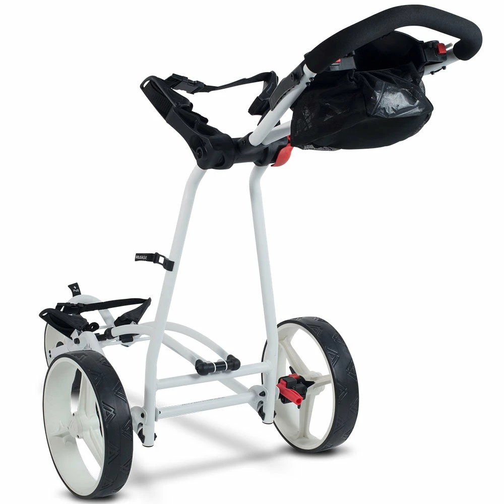 Big Max Autofold X 3-Wheel Push Trolley - White 2 Big Max Autofold X 3-Wheel Push Trolley - White - Image 2