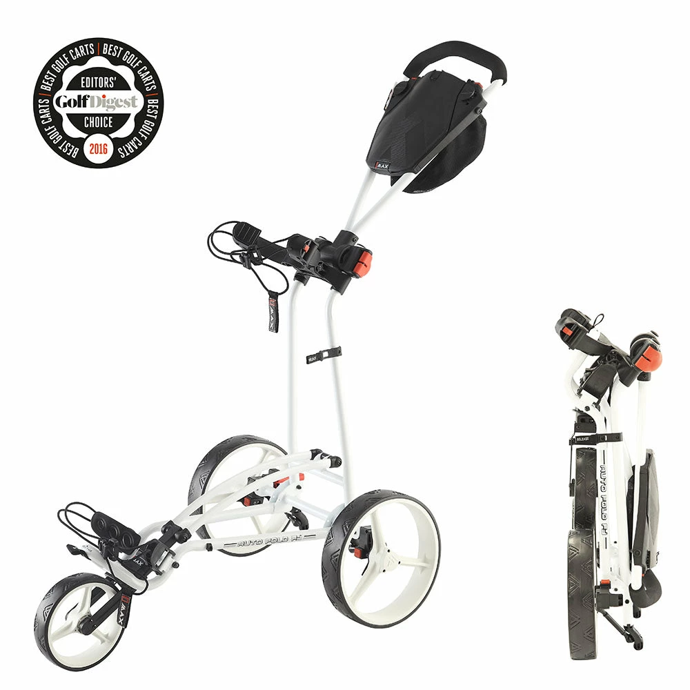 Big Max Autofold FF 3-Wheel Push Trolley - White 3 Big Max Autofold FF 3-Wheel Push Trolley - White - Image 3