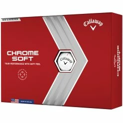 Callaway Chrome Soft Golf Balls - White - Double Dozen -Golf Balls Sales Store chrome soft 5 1