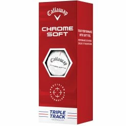 Callaway Chrome Soft Triple Track Golf Balls - White - 12 Pack -Golf Balls Sales Store chrome soft triple track white 1