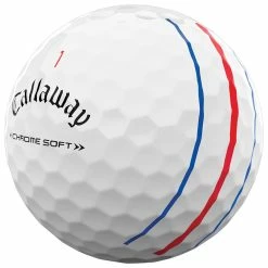 Callaway Chrome Soft Triple Track Golf Balls - White - 12 Pack -Golf Balls Sales Store chrome soft triple track white 3