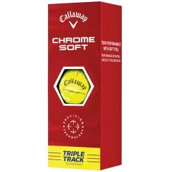 Callaway Chrome Soft Triple Track Golf Balls - Yellow - 12 Pack -Golf Balls Sales Store chrome soft triple track yellow 2