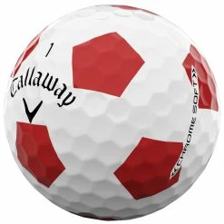 Callaway Chrome Soft Truvis Golf Balls - Red - 12 Pack -Golf Balls Sales Store chrome soft truvis white red 2