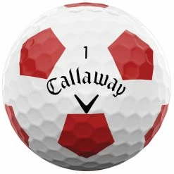 Callaway Chrome Soft Truvis Golf Balls - Red - Double Dozen -Golf Balls Sales Store chrome soft truvis white red 3 1