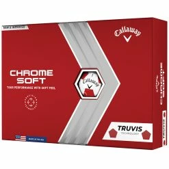 Callaway Chrome Soft Truvis Golf Balls - Red - 12 Pack -Golf Balls Sales Store chrome soft truvis white red 4