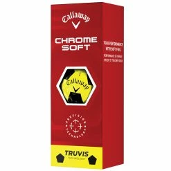 Callaway Chrome Soft Truvis Golf Balls - Yellow/Black - Double Dozen -Golf Balls Sales Store chrome soft truvis yellow black 5 1