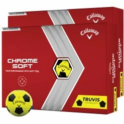 Callaway Chrome Soft Truvis Golf Balls - Yellow/Black - Double Dozen