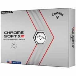 Callaway Chrome Soft X LS Golf Balls - White - 12 Pack -Golf Balls Sales Store chrome soft x ls white 5