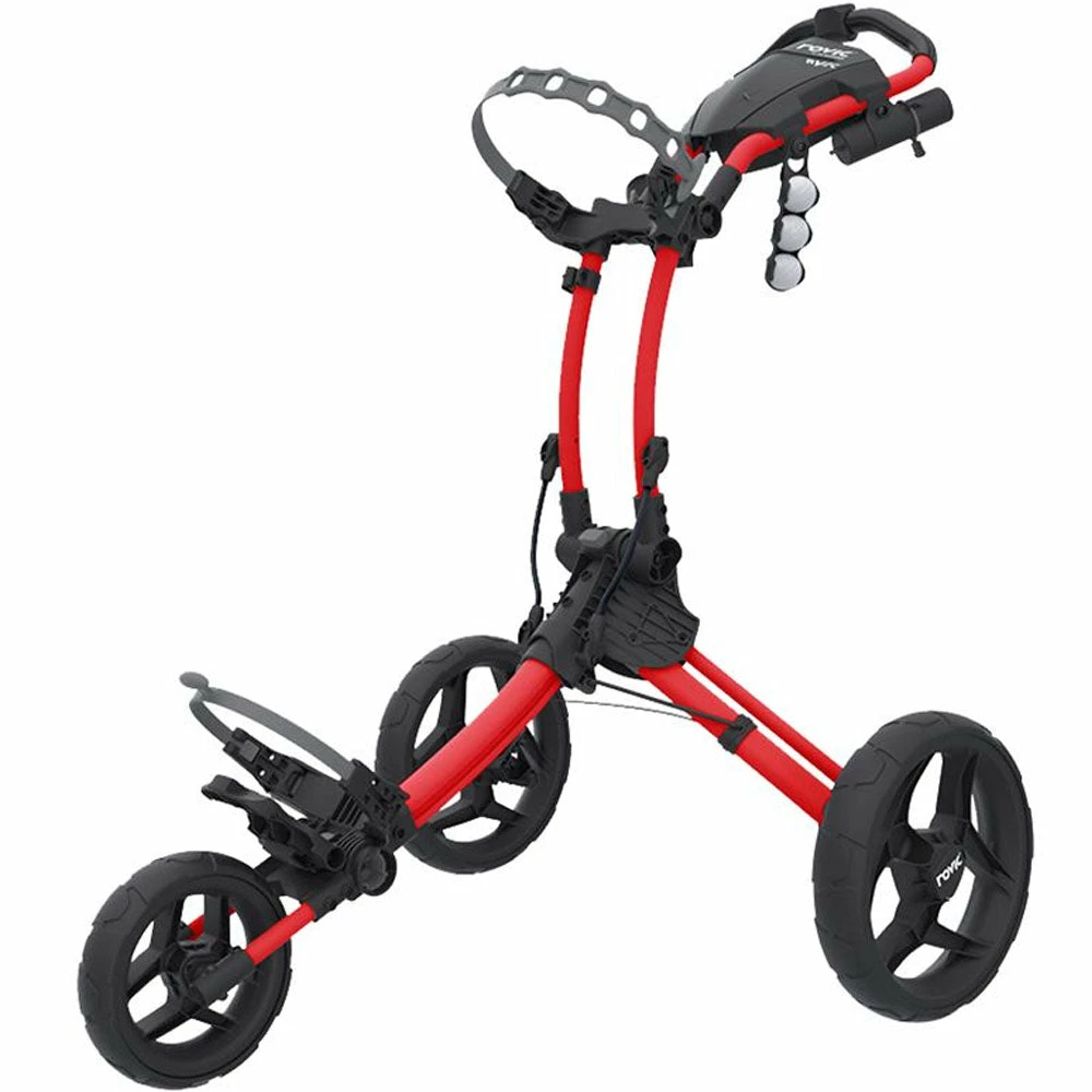 Clicgear Rovic RV1C Compact 3-Wheel Push Trolley - Red/Black 1 Clicgear Rovic RV1C Compact 3-Wheel Push Trolley - Red/Black