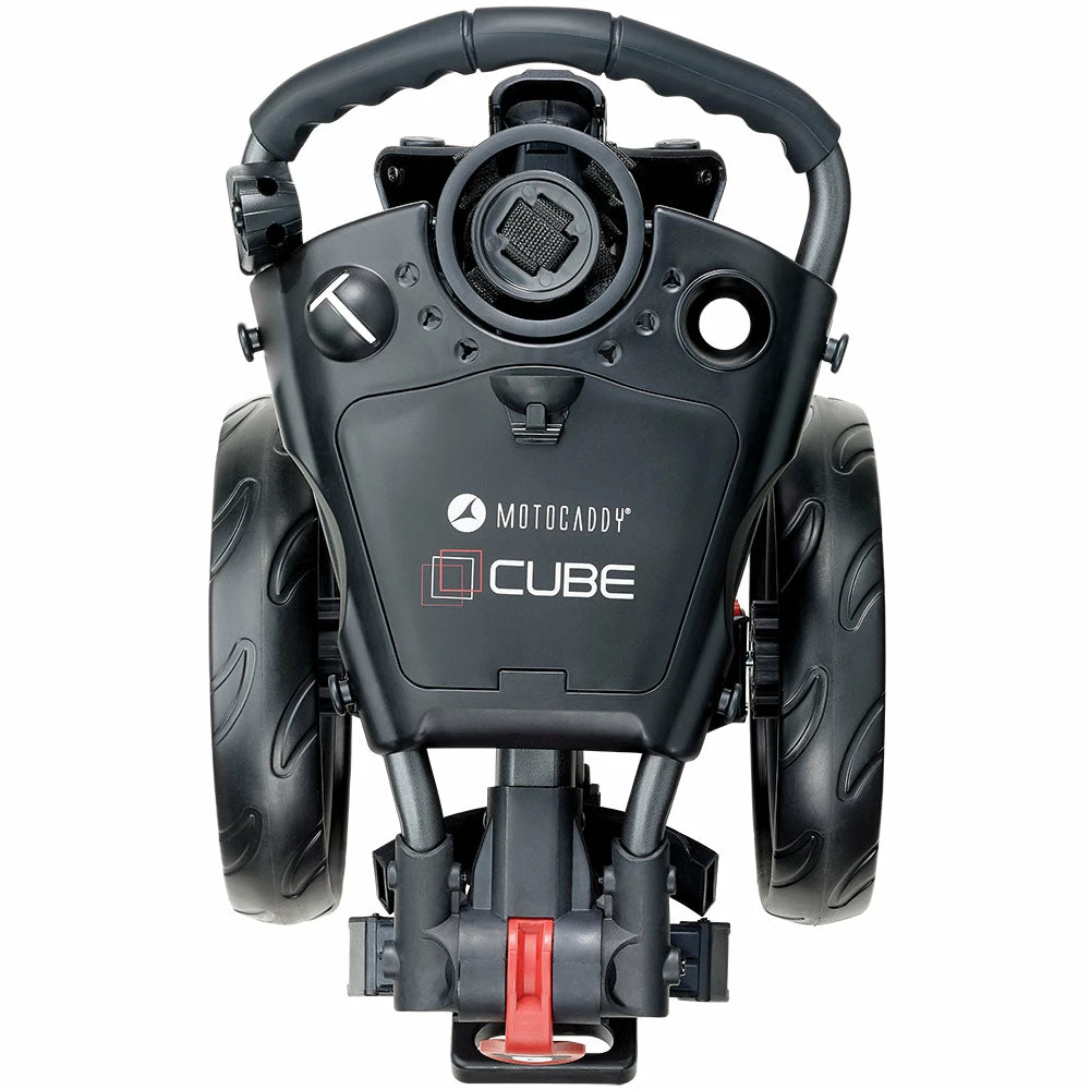 Motocaddy CUBE Push Trolley - Graphite/Red 3 Motocaddy CUBE Push Trolley - Graphite/Red - Image 3