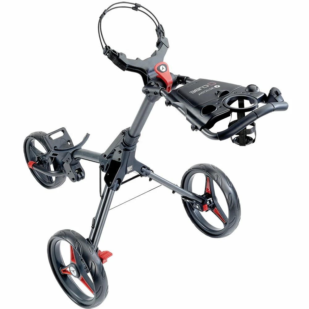 Motocaddy CUBE Push Trolley - Graphite/Red 1 Motocaddy CUBE Push Trolley - Graphite/Red