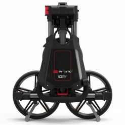 PowaKaddy DLX-Lite FF 3-Wheel Push Trolley - Gunmetal/Red Trim -Golf Balls Sales Store dlx lite red 5