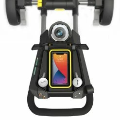 PowaKaddy DLX-Lite FF 3-Wheel Push Trolley - Gunmetal/Yellow Trim -Golf Balls Sales Store dlx lite yellow 7 1