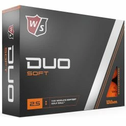 Wilson Staff Duo Soft Golf Balls - Orange - 12 Pack -Golf Balls Sales Store duo soft orange 1
