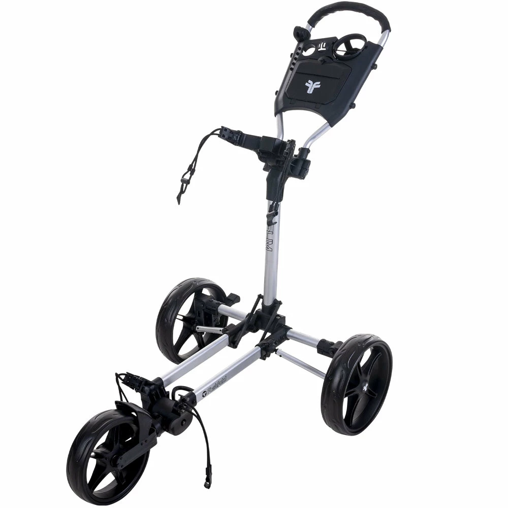 Fastfold Slim 3-Wheel Push Trolley - Silver/Black 1 Fastfold Slim 3-Wheel Push Trolley - Silver/Black