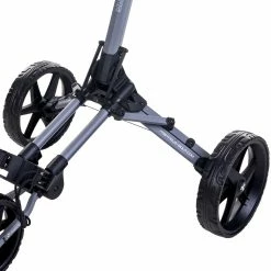 Fastfold Square 3-Wheel Push Trolley - Grey/Black -Golf Balls Sales Store fastfold square 3 wheel push trolley greyblack 3