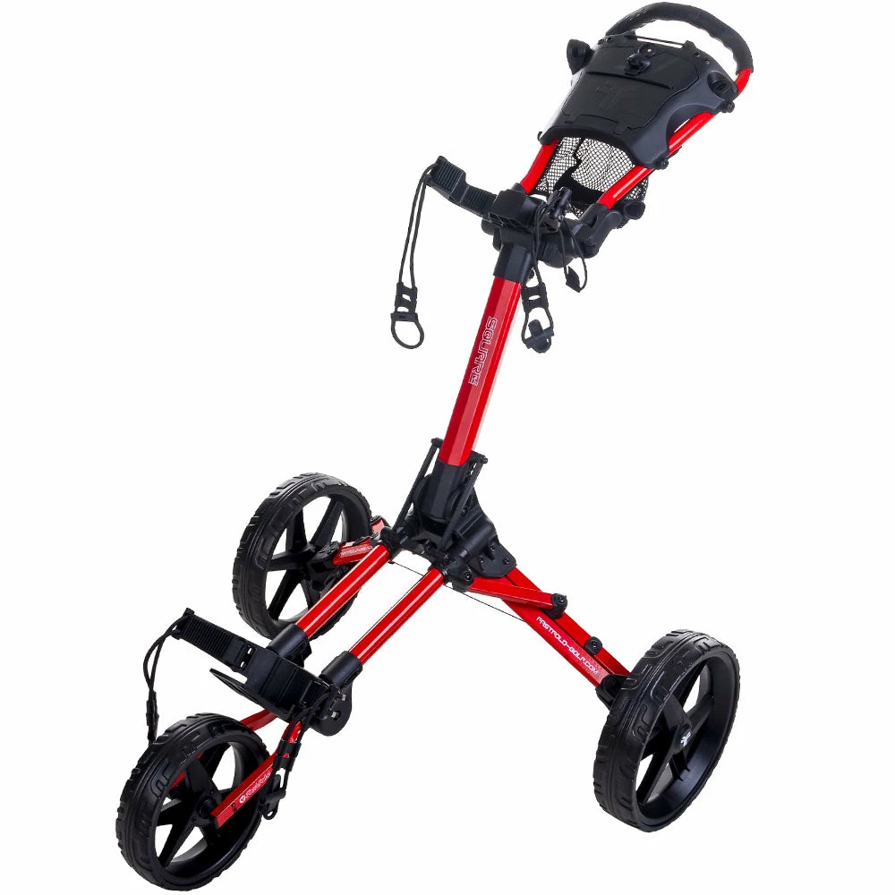 Fastfold Square 3-Wheel Push Trolley - Red/Black 1 Fastfold Square 3-Wheel Push Trolley - Red/Black
