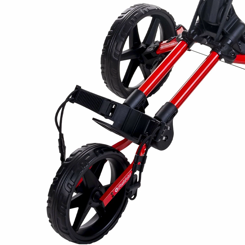 Fastfold Square 3-Wheel Push Trolley - Red/Black 2 Fastfold Square 3-Wheel Push Trolley - Red/Black - Image 2