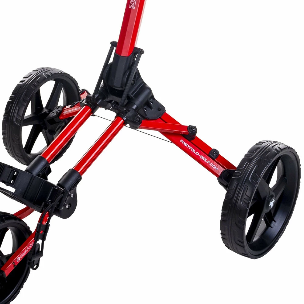 Fastfold Square 3-Wheel Push Trolley - Red/Black 3 Fastfold Square 3-Wheel Push Trolley - Red/Black - Image 3