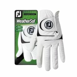 FootJoy WeatherSof Golf Glove - White -Golf Balls Sales Store fj weathersof glove white 1