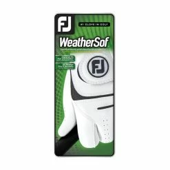 FootJoy WeatherSof Golf Glove - White -Golf Balls Sales Store fj wethersof packet 1