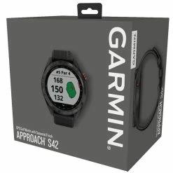 Garmin Approach S42 Golf GPS Watch - Black -Golf Balls Sales Store garmin approach s42 golf gps watch black 9
