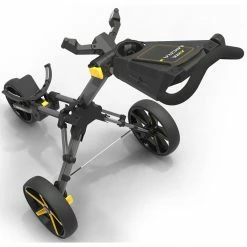 PowaKaddy Micra 3-Wheel Push Trolley - Gunmetal/Yellow 5 PowaKaddy Micra 3-Wheel Push Trolley - Gunmetal/Yellow -Golf Balls Sales Store powakaddy micra yellow 4
