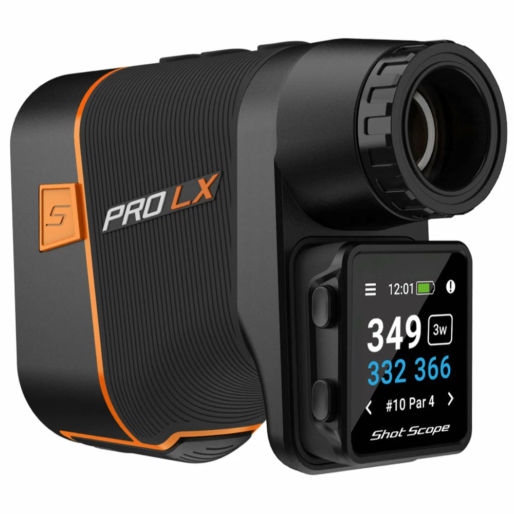 Shot Scope PRO LX+ Laser Rangefinder And H4 Handheld GPS - Orange 1 Shot Scope PRO LX+ Laser Rangefinder And H4 Handheld GPS - Orange