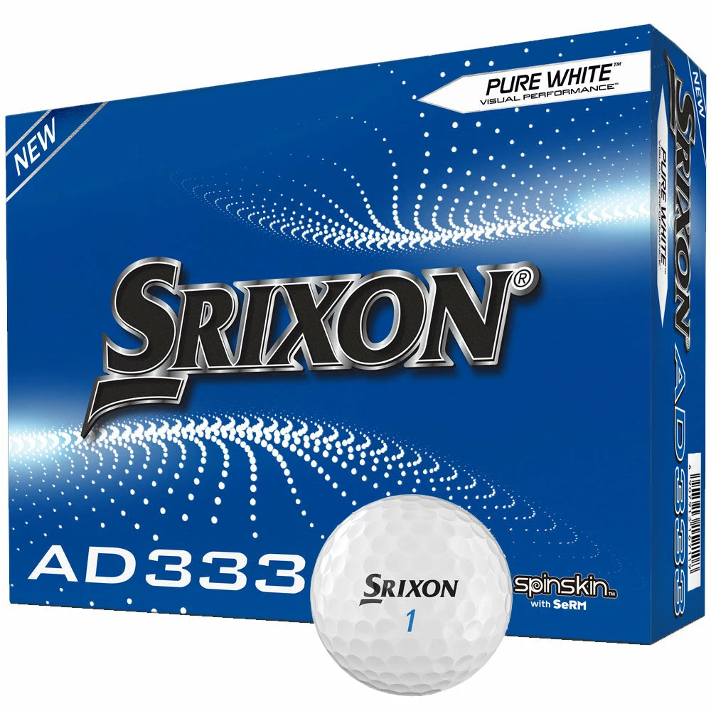 Srixon AD333 Golf Balls - Pure White - 12 Pack 1 Srixon AD333 Golf Balls - Pure White - 12 Pack