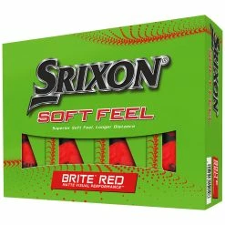 Srixon Soft Feel Golf Balls - Brite Red - 12 Pack -Golf Balls Sales Store srixon soft feel golf balls brite red 4