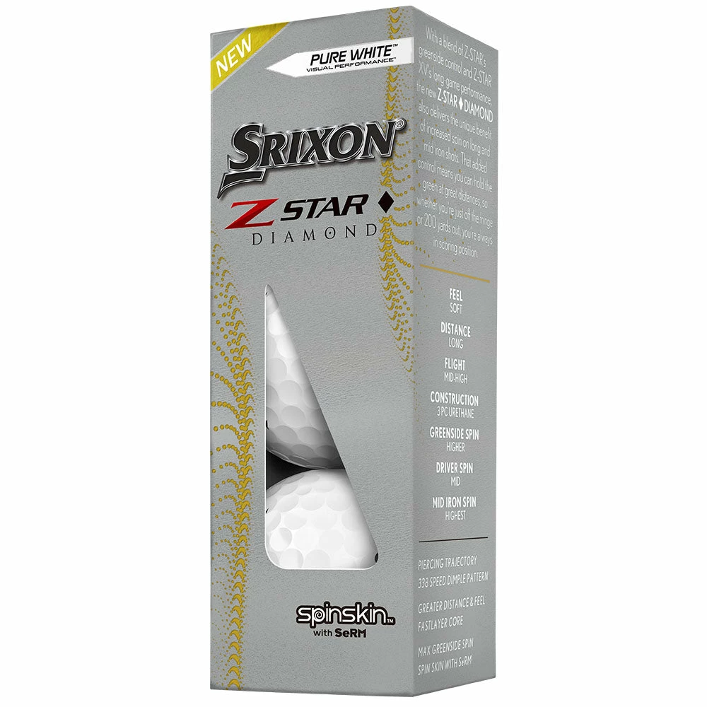 Srixon Z-Star Diamond Golf Balls - Pure White - 12 Pack 12 Srixon Z-Star Diamond Golf Balls - Pure White - 12 Pack - Image 12