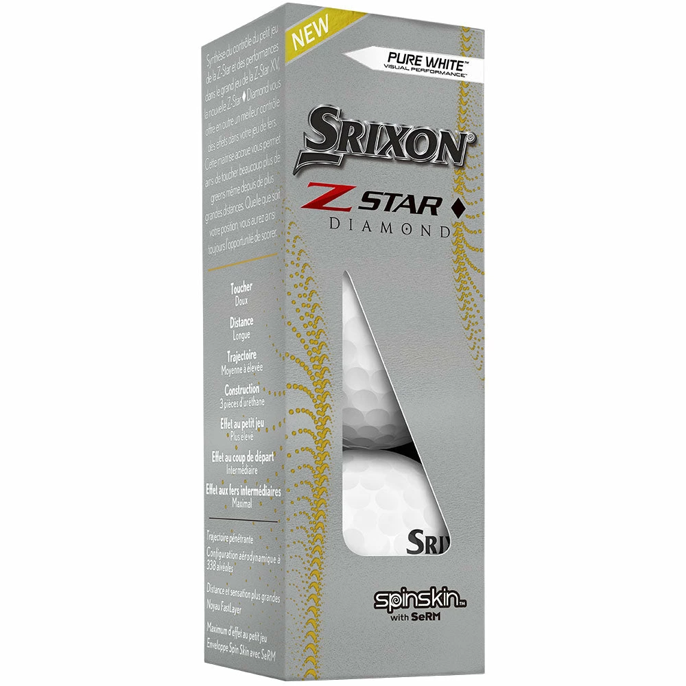 Srixon Z-Star Diamond Golf Balls - Pure White - 12 Pack 14 Srixon Z-Star Diamond Golf Balls - Pure White - 12 Pack - Image 14
