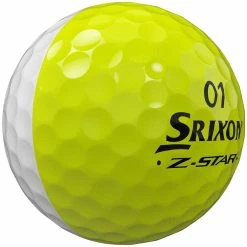 Srixon Z-Star Divide Golf Balls - White/Yellow - 12 Pack -Golf Balls Sales Store srixon z star divide golf balls whiteyellow 7