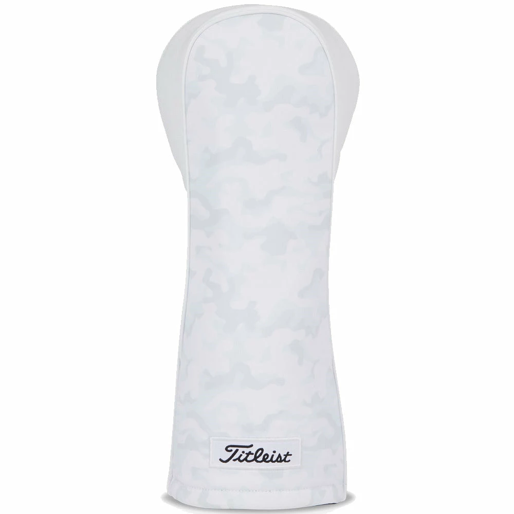 Titleist 3 Panel Leather Driver Headcover - White/Camo 1 Titleist 3 Panel Leather Driver Headcover - White/Camo