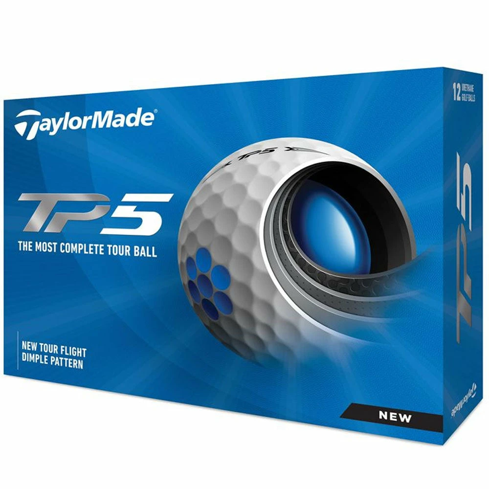 TaylorMade TP5 Golf Balls - White - 12 Pack 6 TaylorMade TP5 Golf Balls - White - 12 Pack - Image 6
