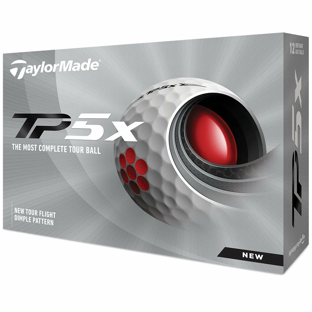 TaylorMade TP5x Golf Balls - White - 12 Pack 4 TaylorMade TP5x Golf Balls - White - 12 Pack - Image 4