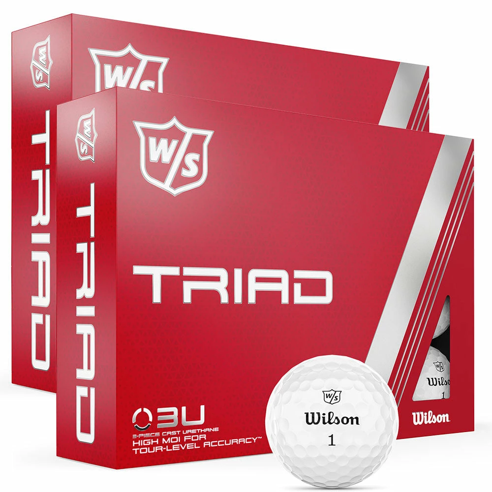 Wilson Staff Wilson Triad Golf Balls - White - Double Dozen 1 Wilson Staff Wilson Triad Golf Balls - White - Double Dozen
