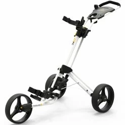 PowaKaddy Twinline 5 Lite 3-Wheel Push Trolley - Polar White