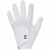 Under Armour Iso-Chill Leather Golf Glove - White/Black