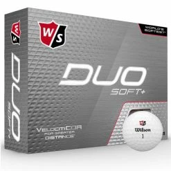 Wilson Staff DUO Soft+ Golf Balls - White - 12 Pack Double Dozen -Golf Balls Sales Store wilson staff duo soft white golf balls 12 pack 1 1